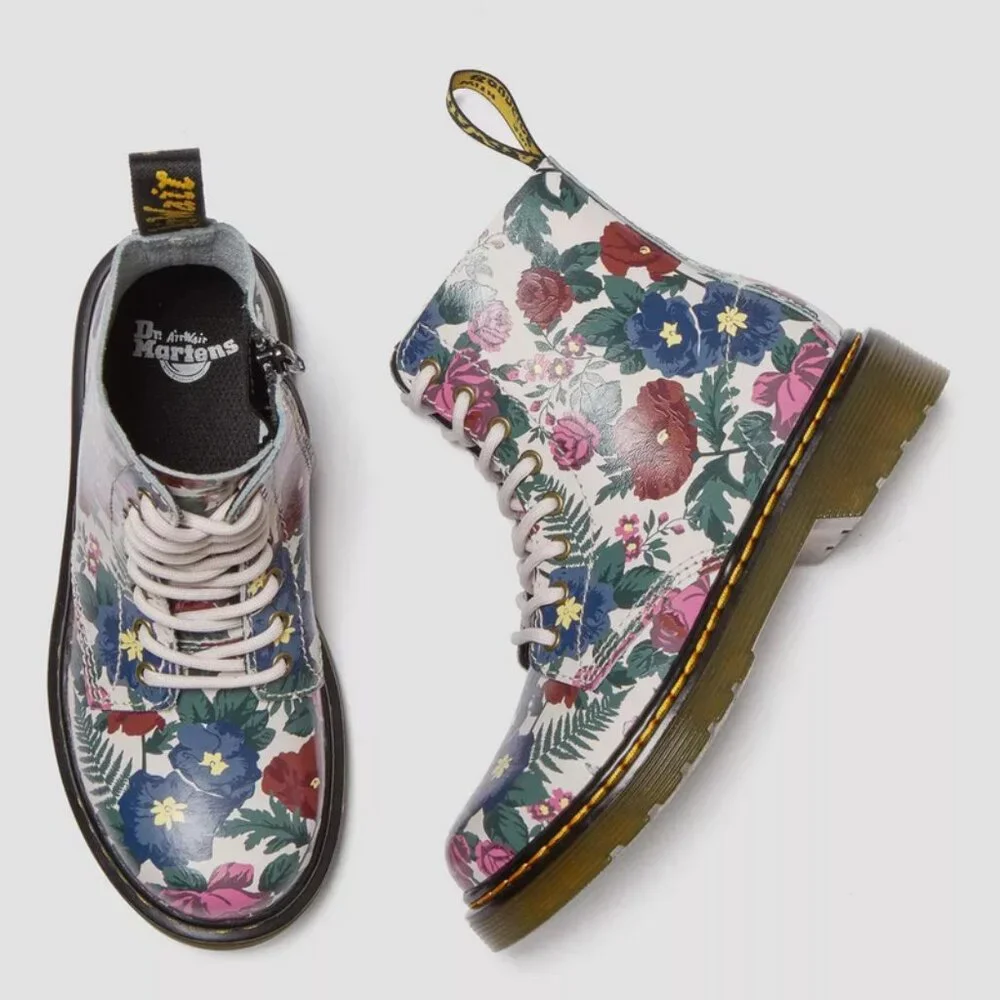 Dr. Martens 1460T English Garden Leather Lace Up Boots